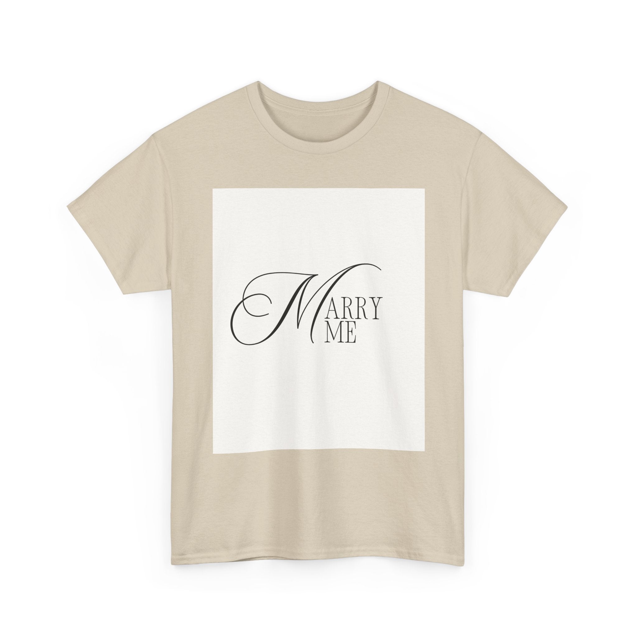 Marry Me Script Typography Tee | Proposal Shirt