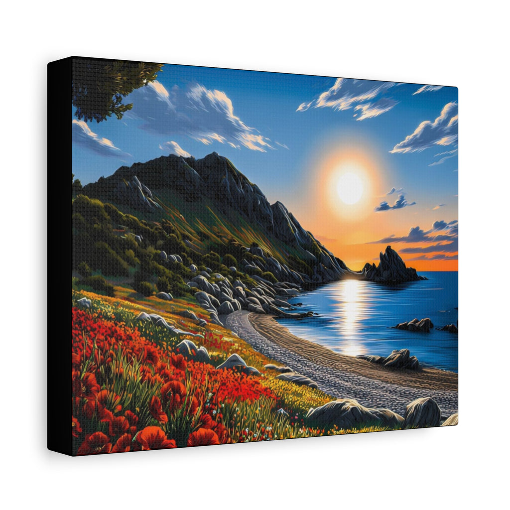 Sunset Coastal Canvas Print