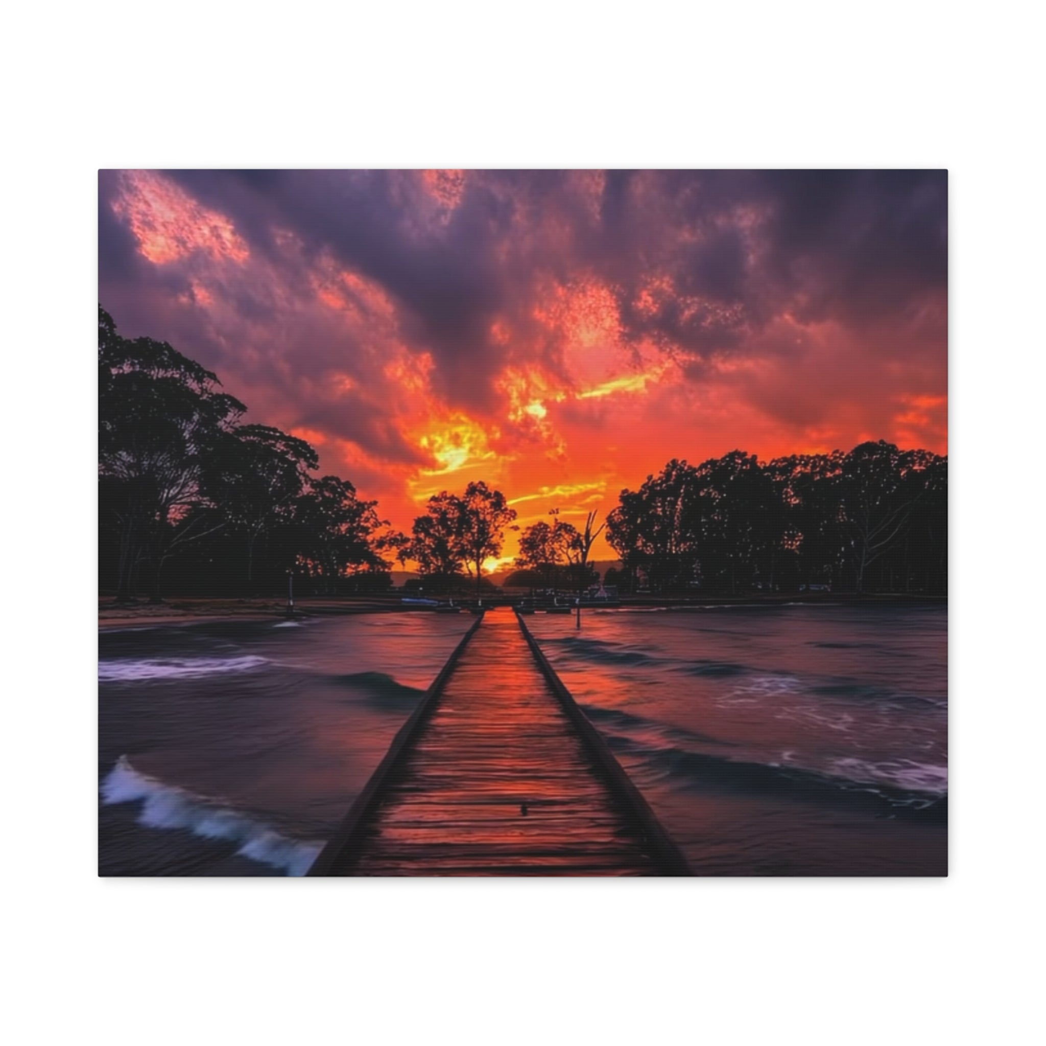 Sunset Pier Canvas