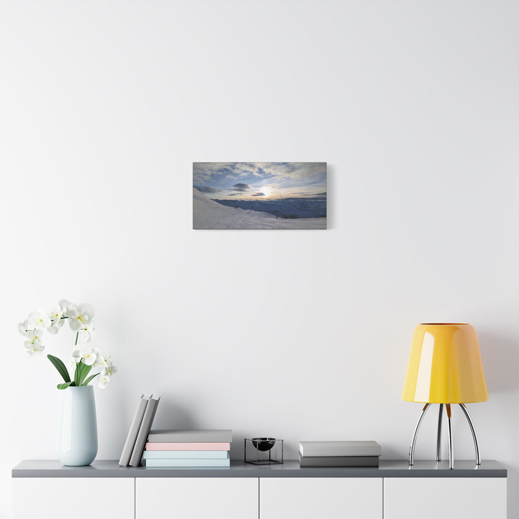 Canvas Snowy Mountain Sunset Matte