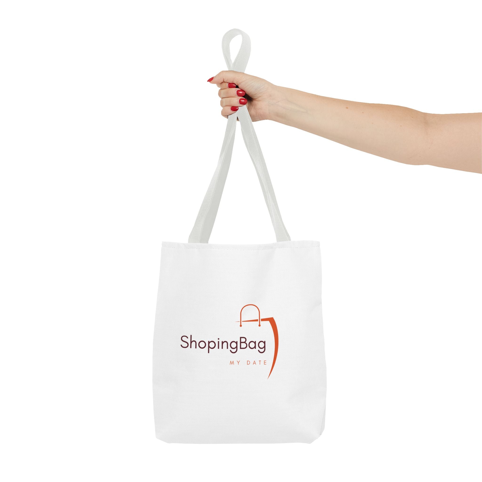 ShoppingBag Logo Tote Bag | Branded AOP Tote, Minimalist Shopping Design