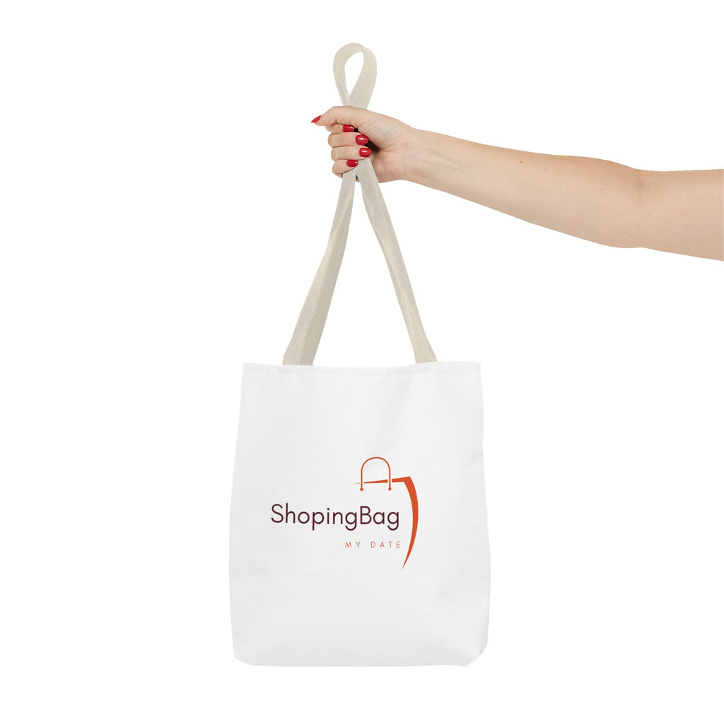 ShoppingBag Logo Tote Bag | Branded AOP Tote, Minimalist Shopping Design