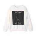 Just a girl that loves Sweatshirt | Minimal Typography, Motivational Pullover