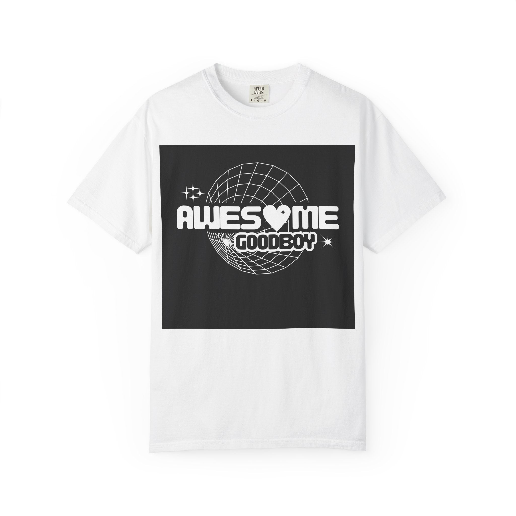Awesome Goodboy heart logo T-Shirt | Retro grid space design