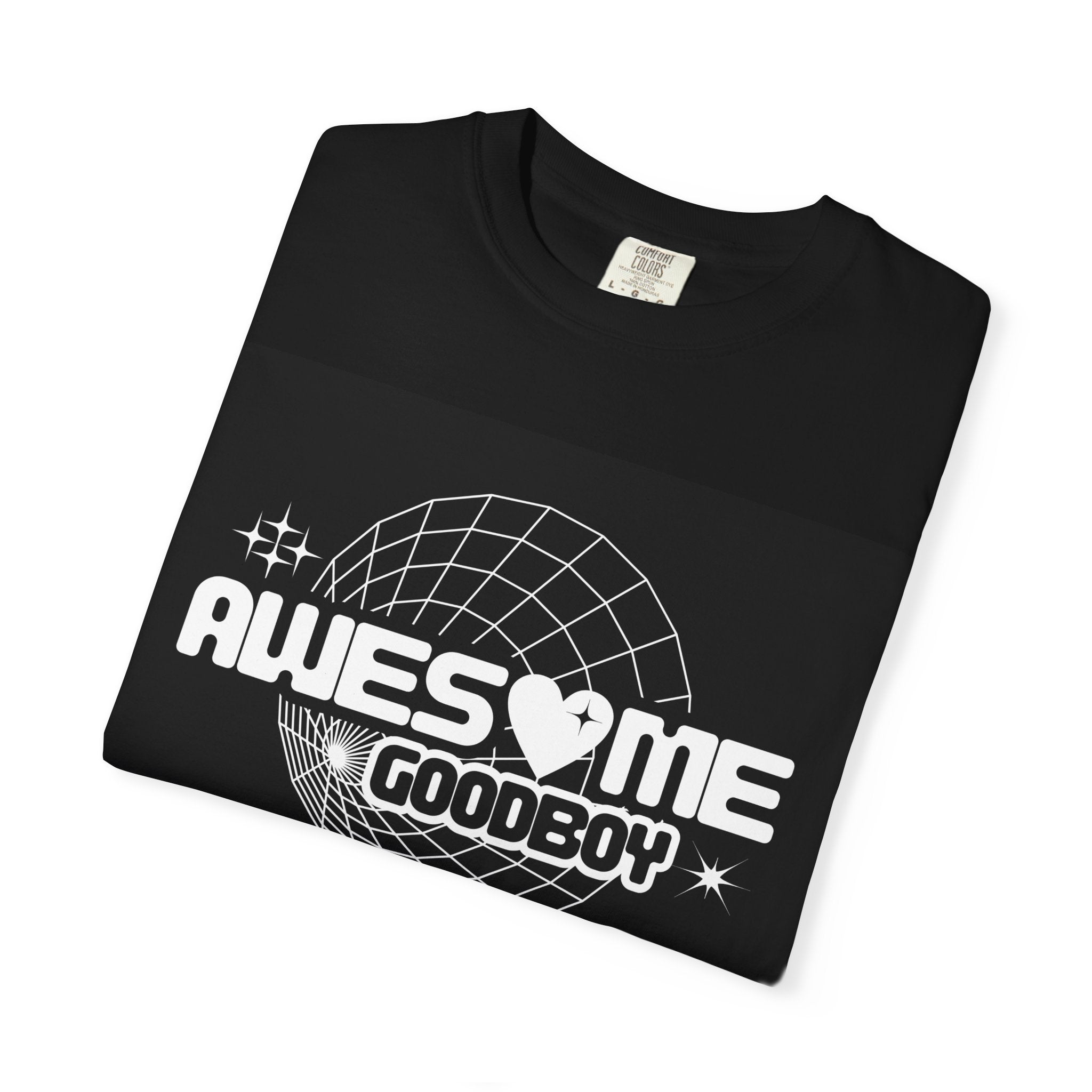 Awesome Goodboy heart logo T-Shirt | Retro grid space design