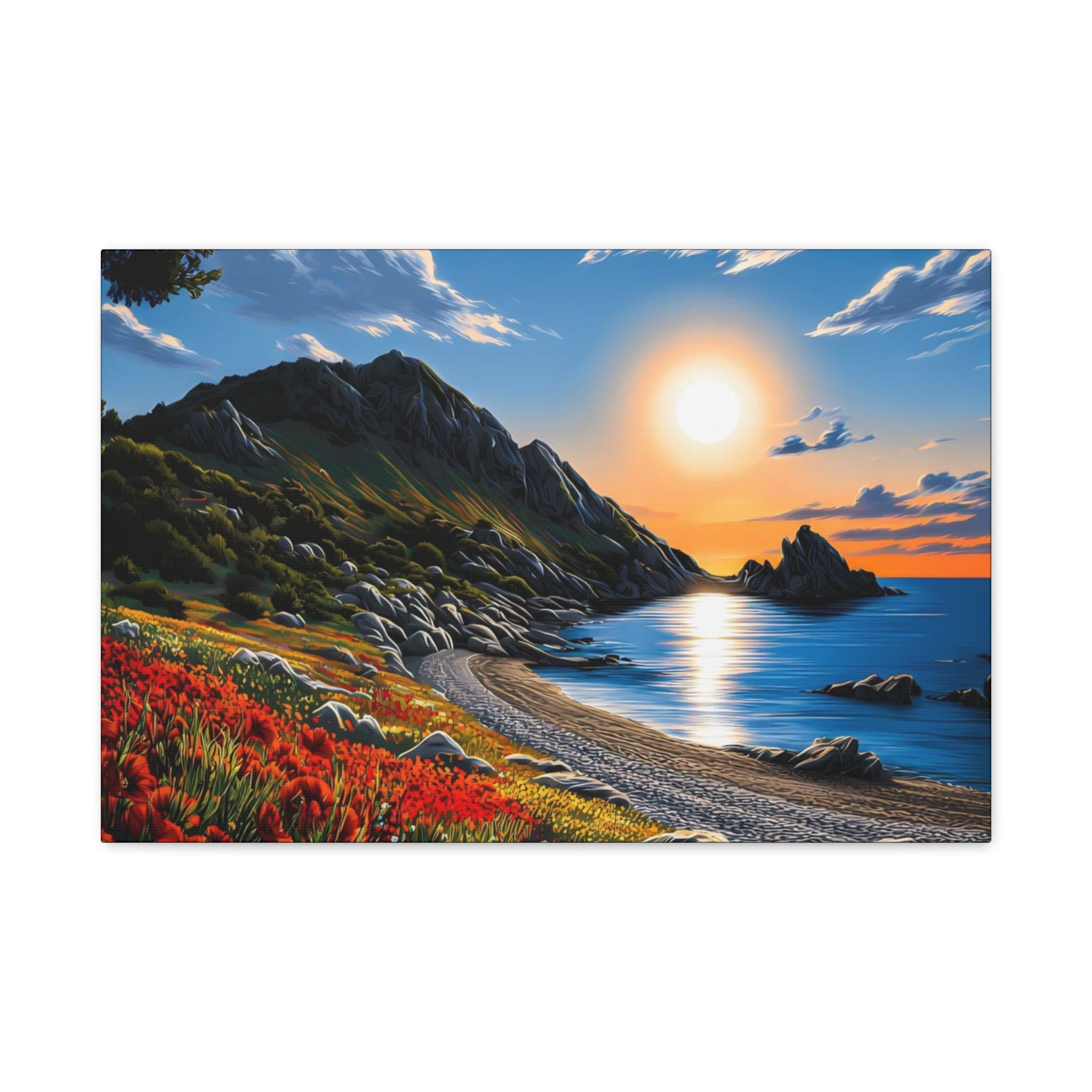 Sunset Coastal Canvas Print