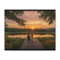 Canvas Sunset Friendship  | Matte Stretched Wall Art