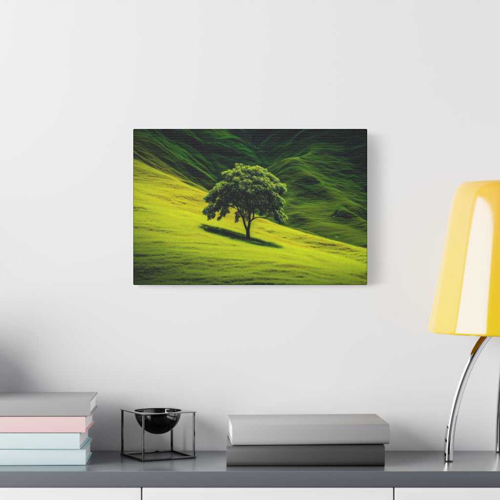 Canvas Lone Tree Landscape  | Matte Stretched Wall Art