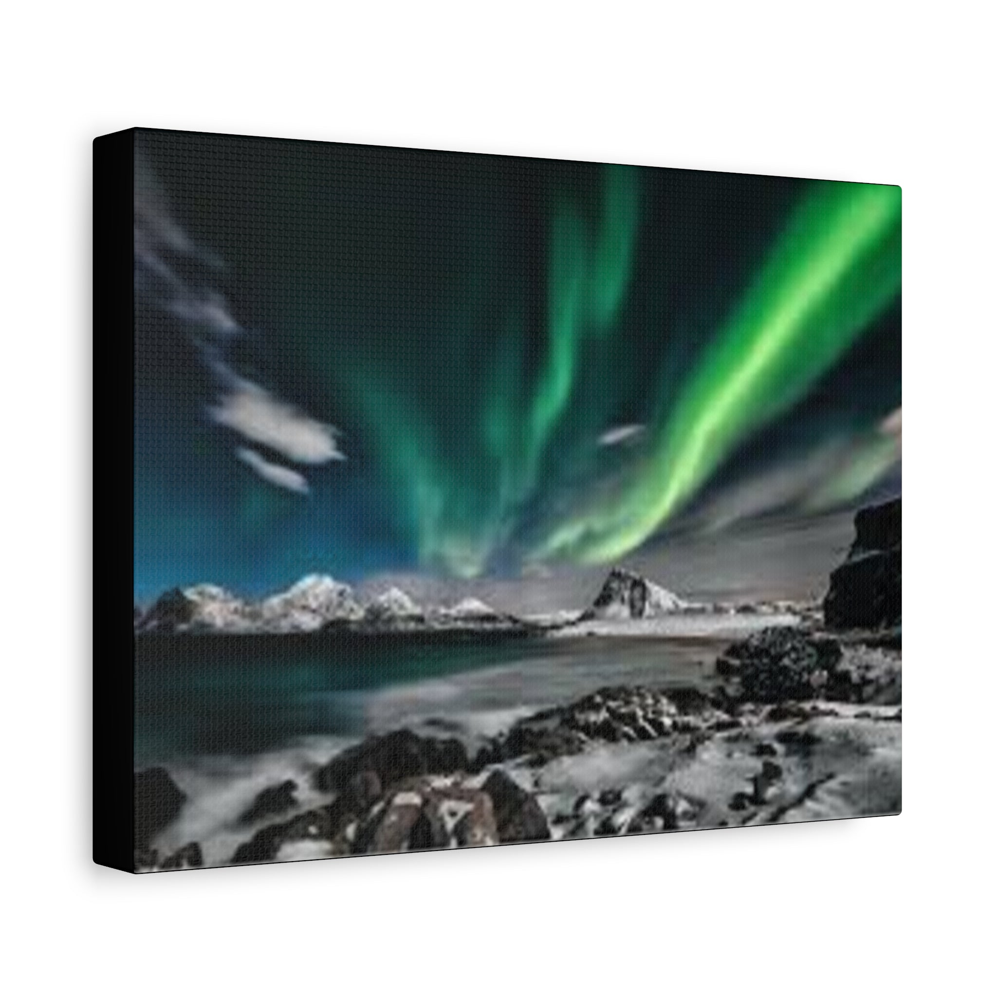 Canvas Northern Lights Wall Art Matte Stretched Canvas 1.25"
