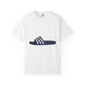 Striped Slide Sandal graphic T-Shirt | Minimal Slipper Illustration