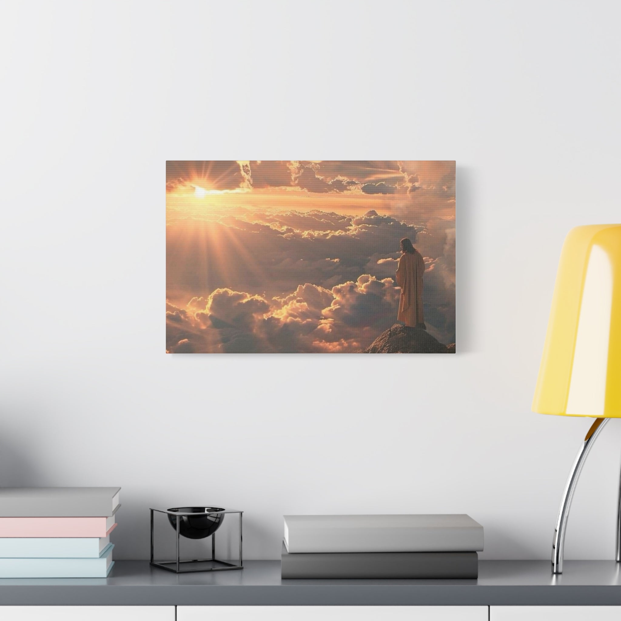 Canvas Sunrise Over Clouds Jesus