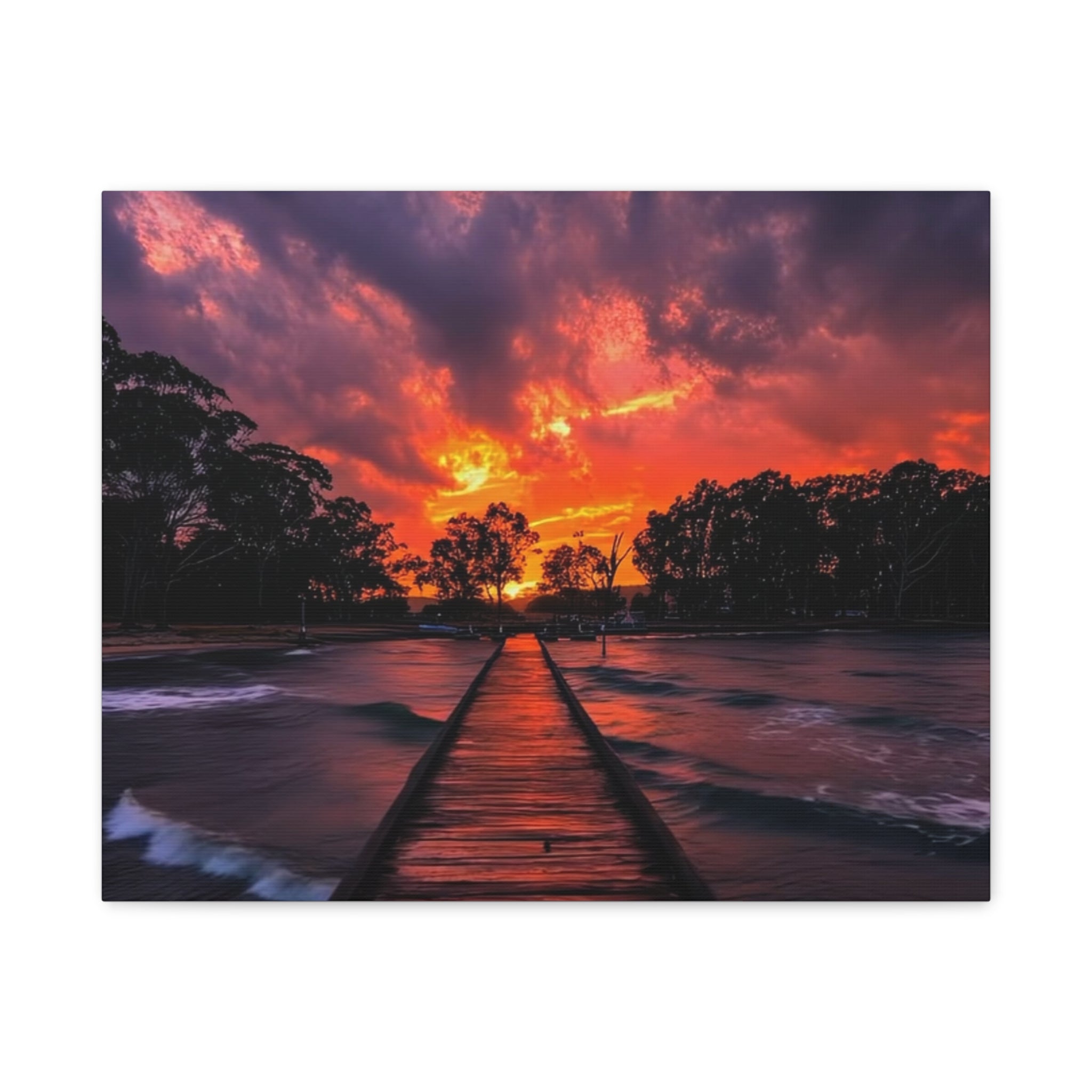 Sunset Pier Canvas