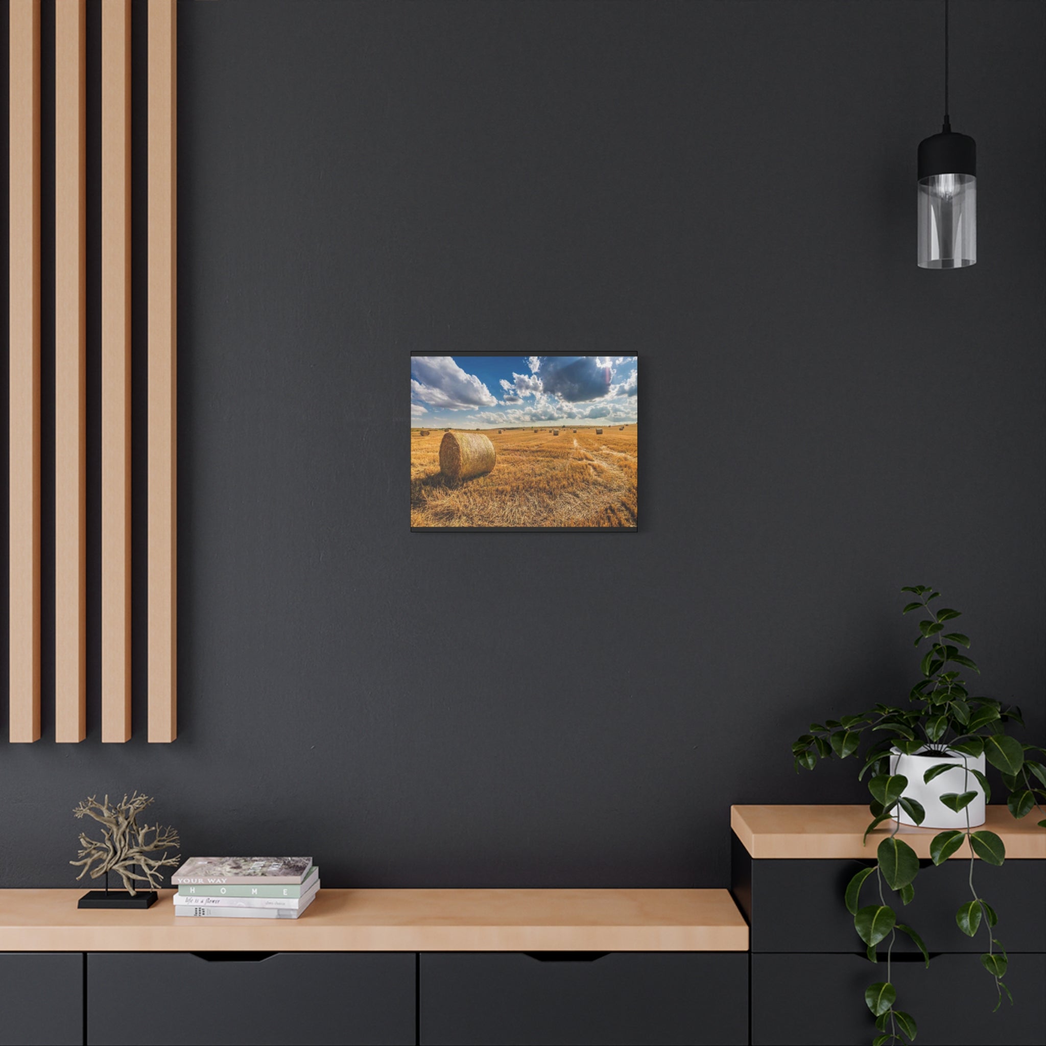 Canvas Hay Bale Field