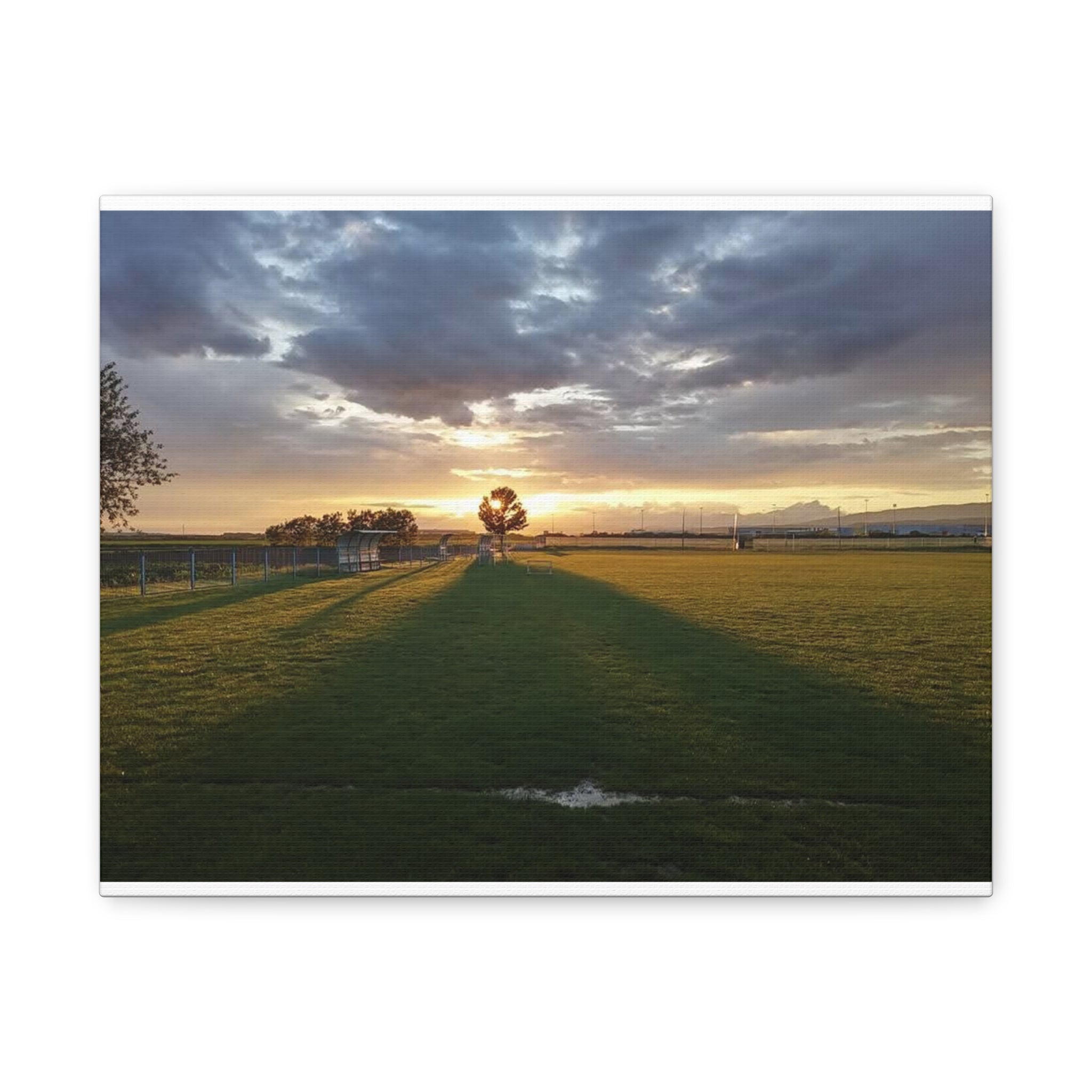 Canvas Sunset Over Field Stadium