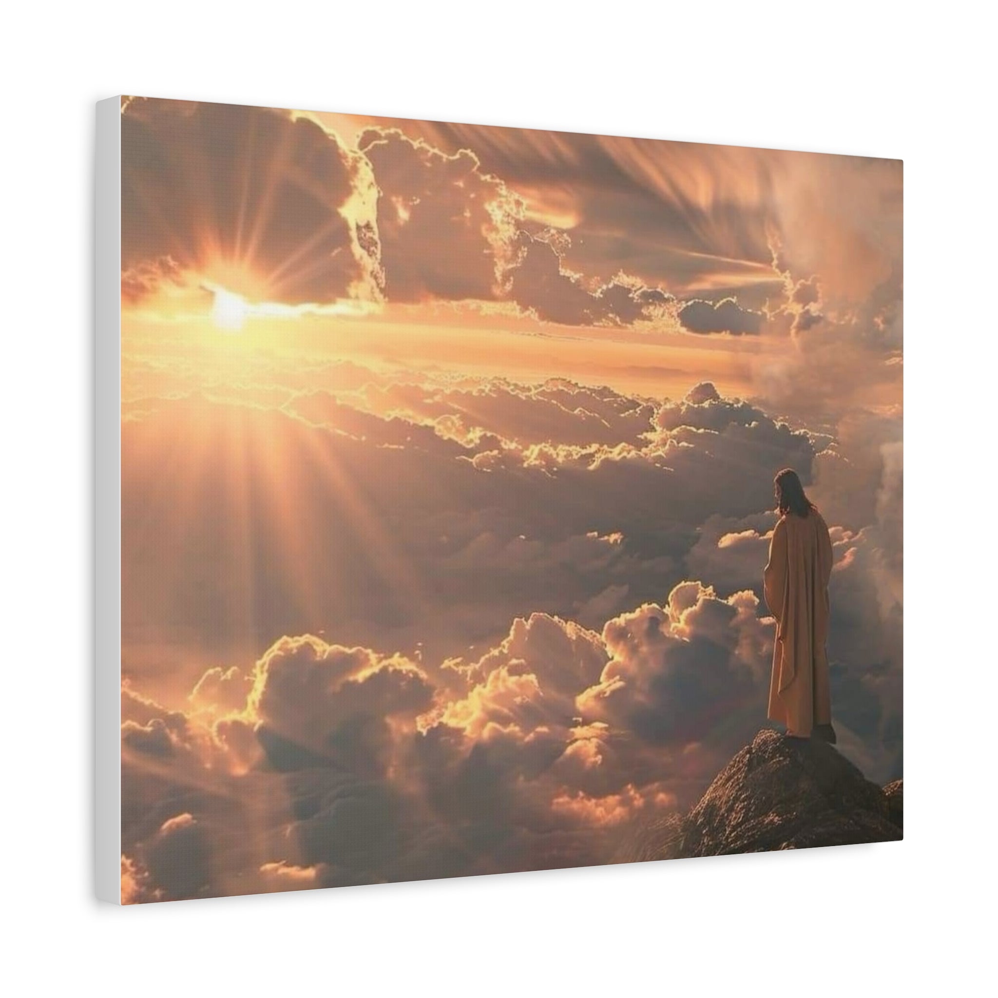 Canvas Sunrise Over Clouds Jesus
