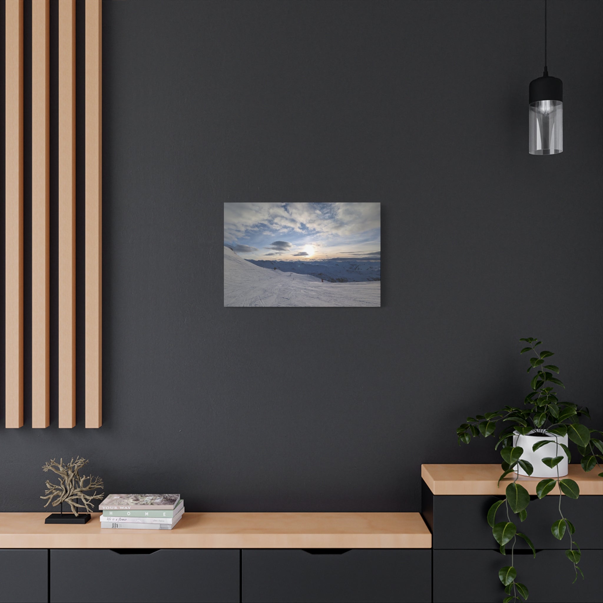 Canvas Snowy Mountain Sunset Matte