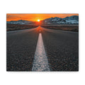 Sunset Open Road Canvas | Stretched Matte Wall Art