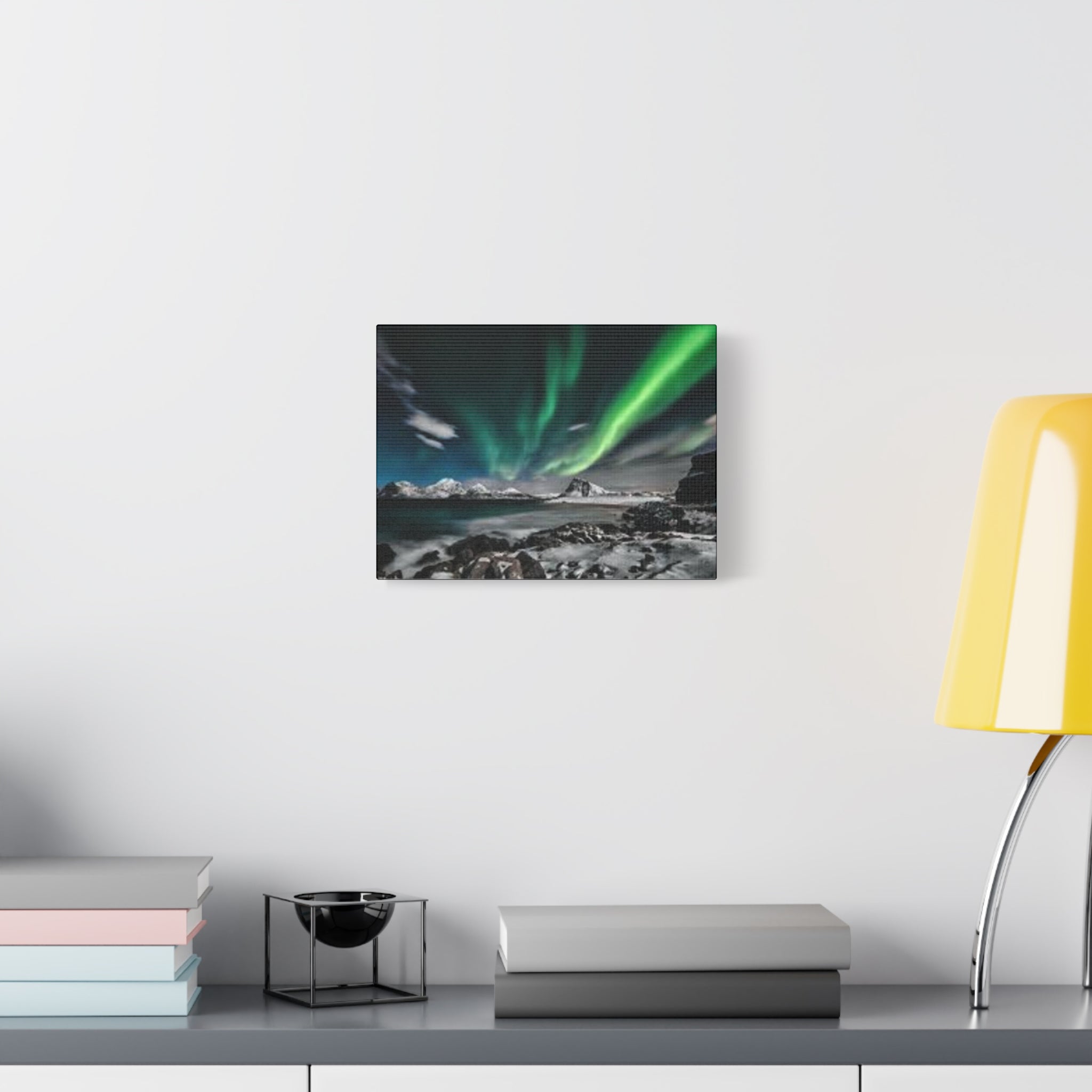 Canvas Northern Lights Wall Art Matte Stretched Canvas 1.25"