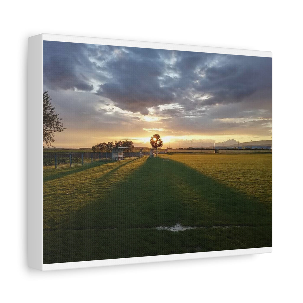 Canvas Sunset Over Field Stadium
