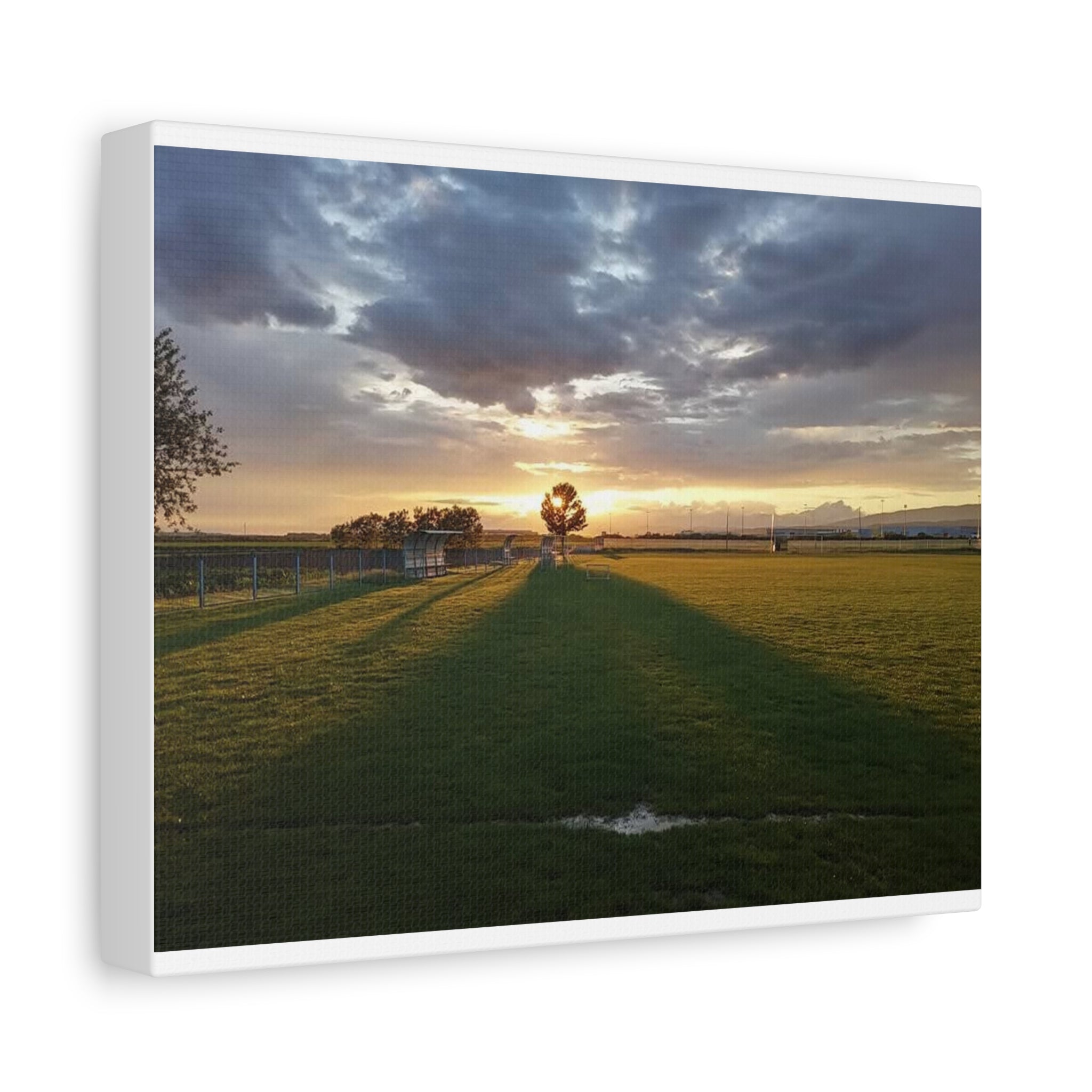 Canvas Sunset Over Field Stadium