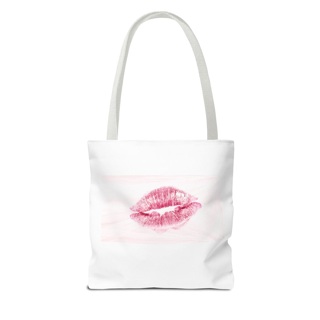 Pink Lipstick Kiss Tote Bag | Lip Print, Makeup Accessory