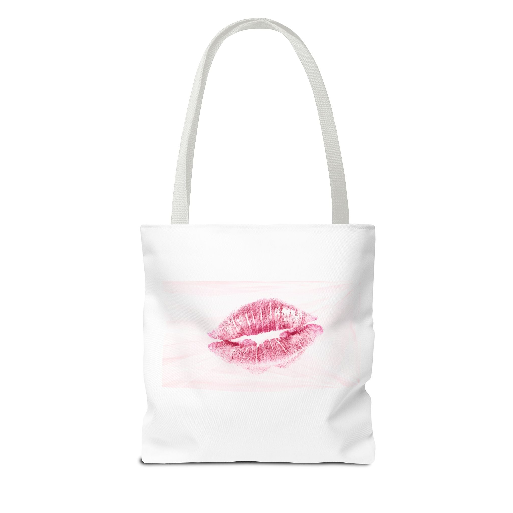 Pink Lipstick Kiss Tote Bag | Lip Print, Makeup Accessory