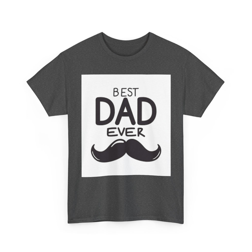 Best Dad Ever mustache T-Shirt | Father's Day, Dad typography tee