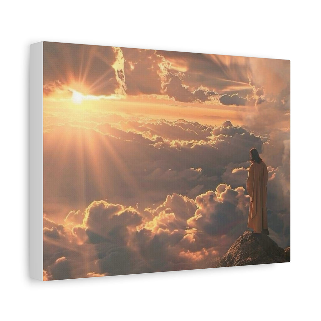 Canvas Sunrise Over Clouds Jesus