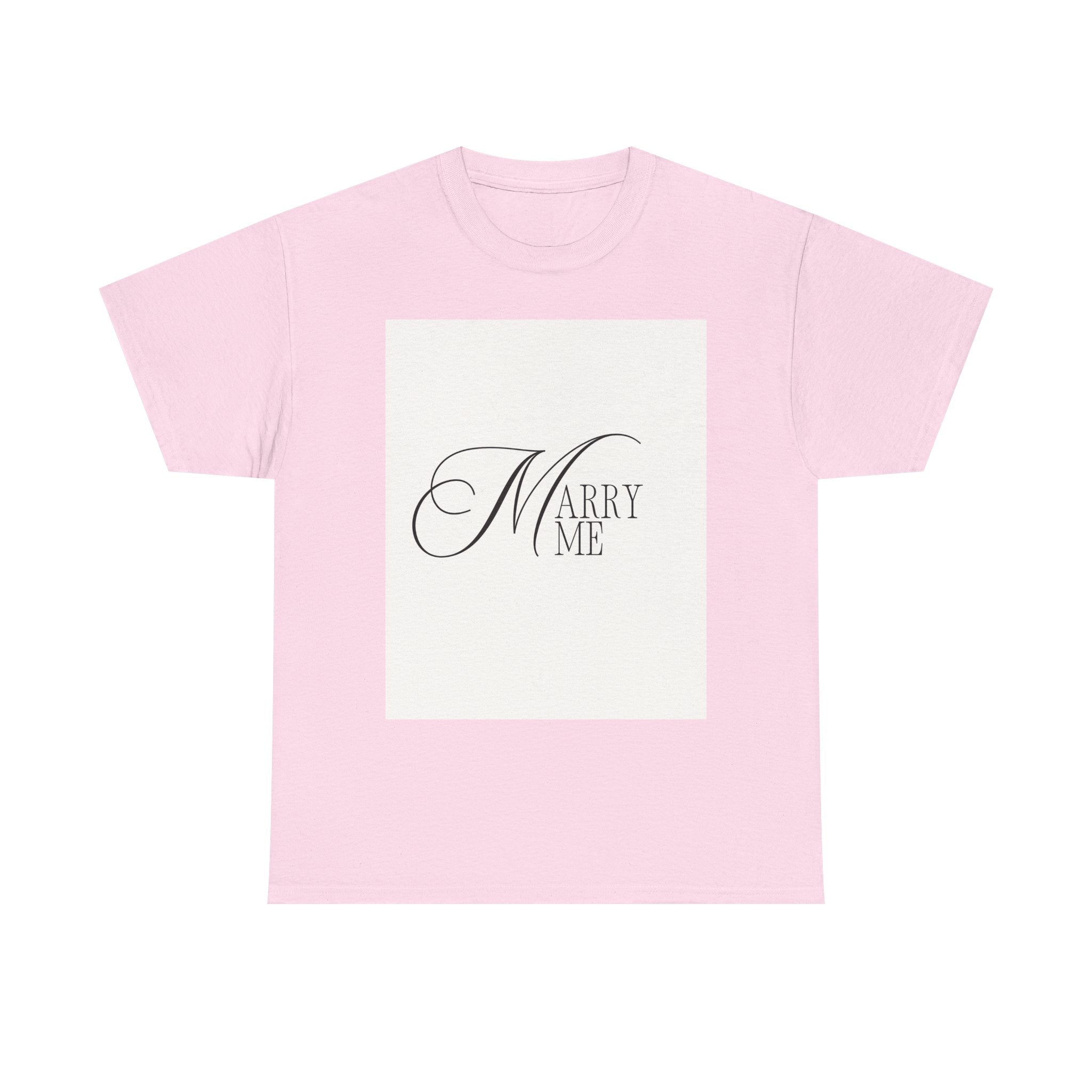 Marry Me Script Typography Tee | Proposal Shirt