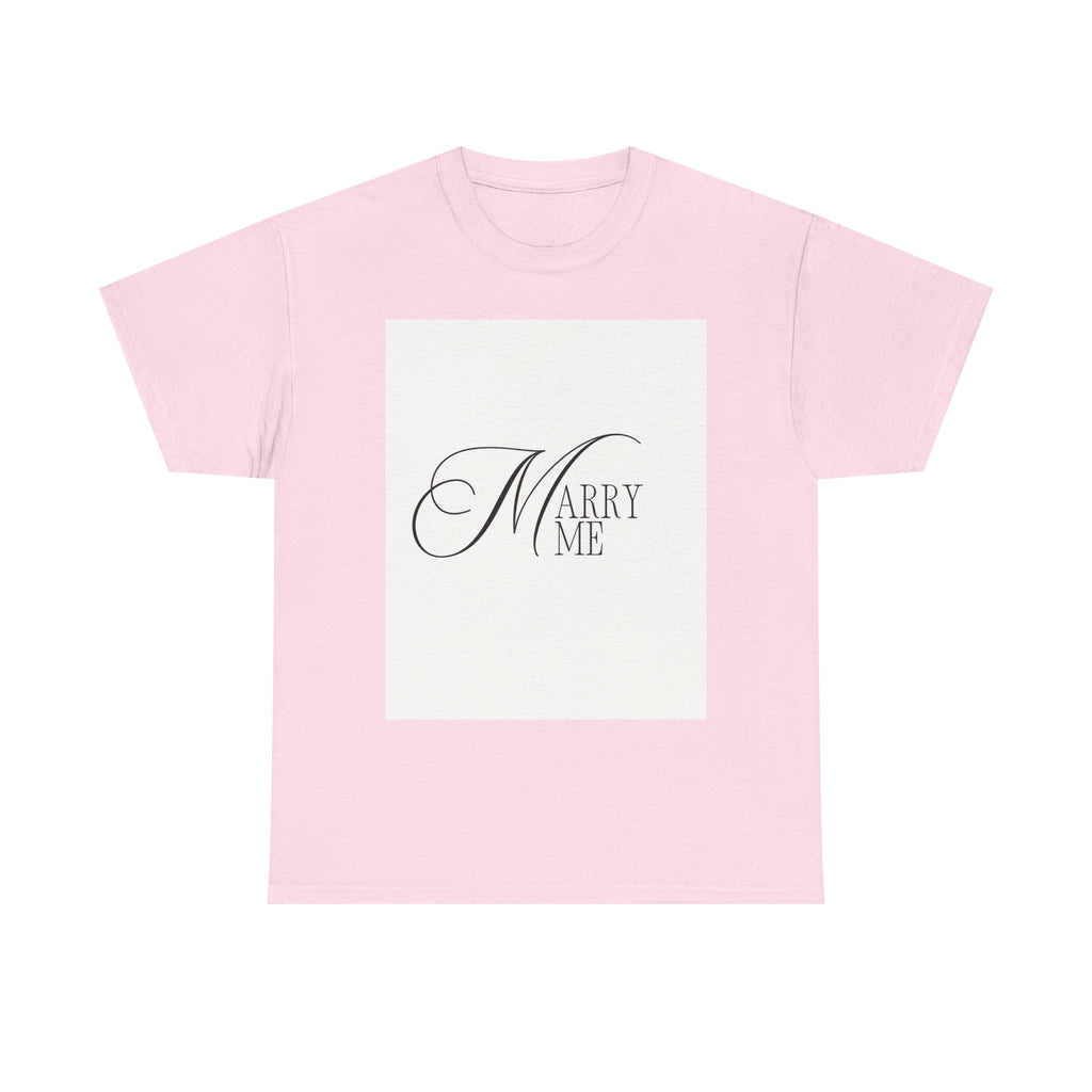 Marry Me Script Typography Tee | Proposal Shirt