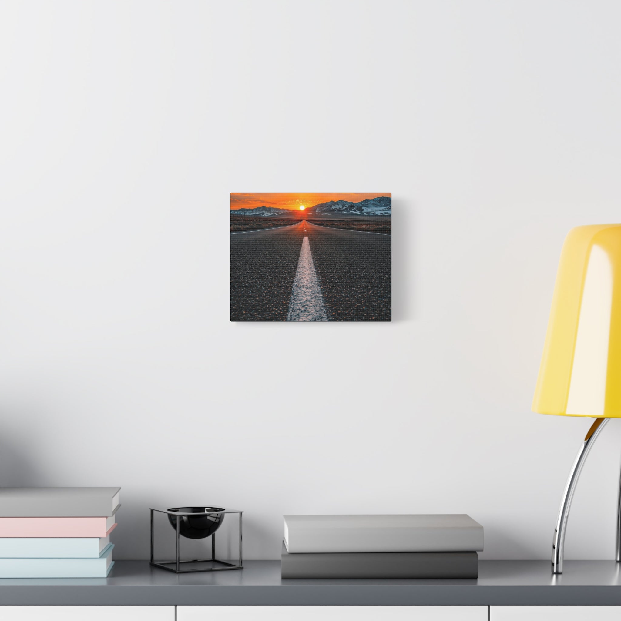 Sunset Open Road Canvas | Stretched Matte Wall Art