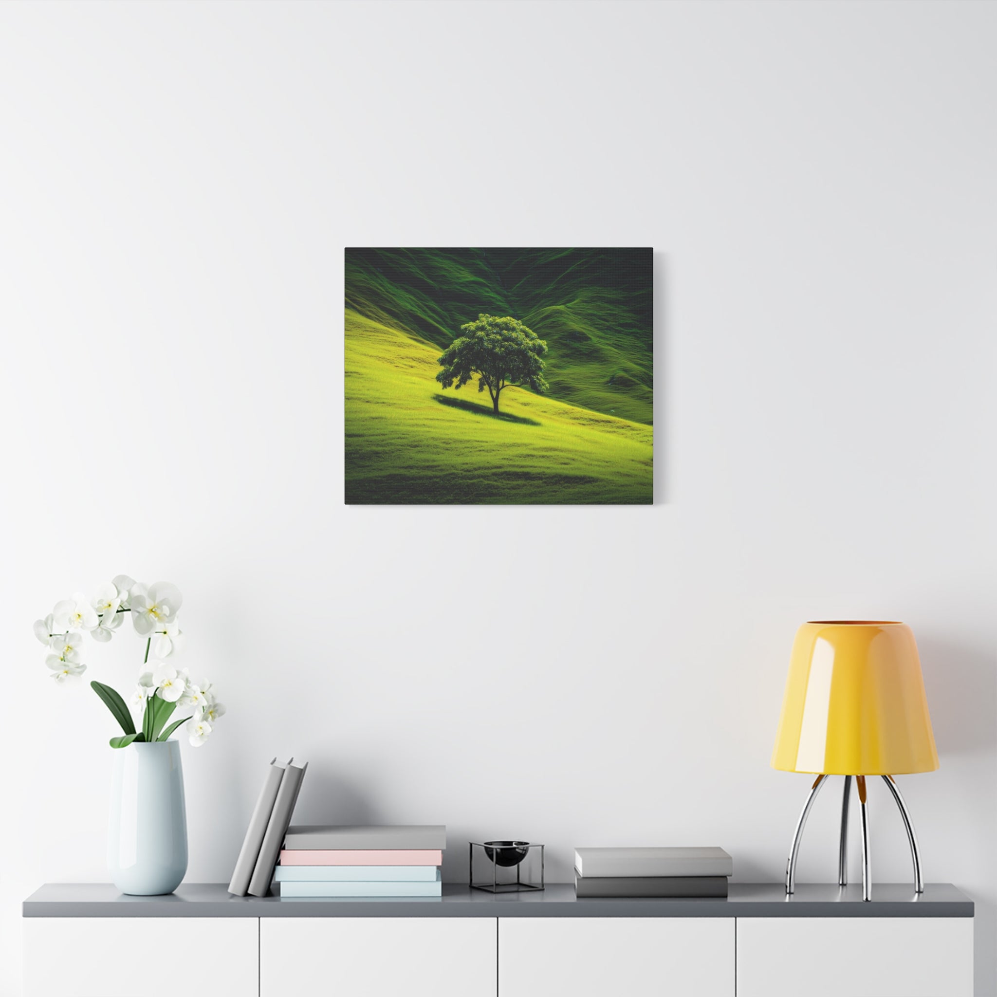 Canvas Lone Tree Landscape  | Matte Stretched Wall Art