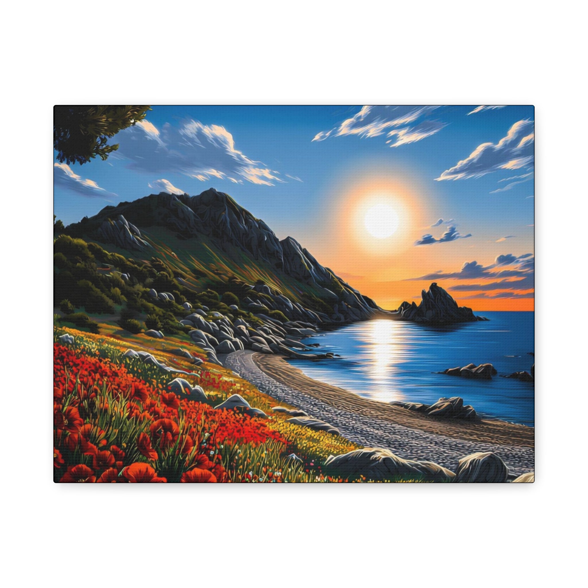 Sunset Coastal Canvas Print