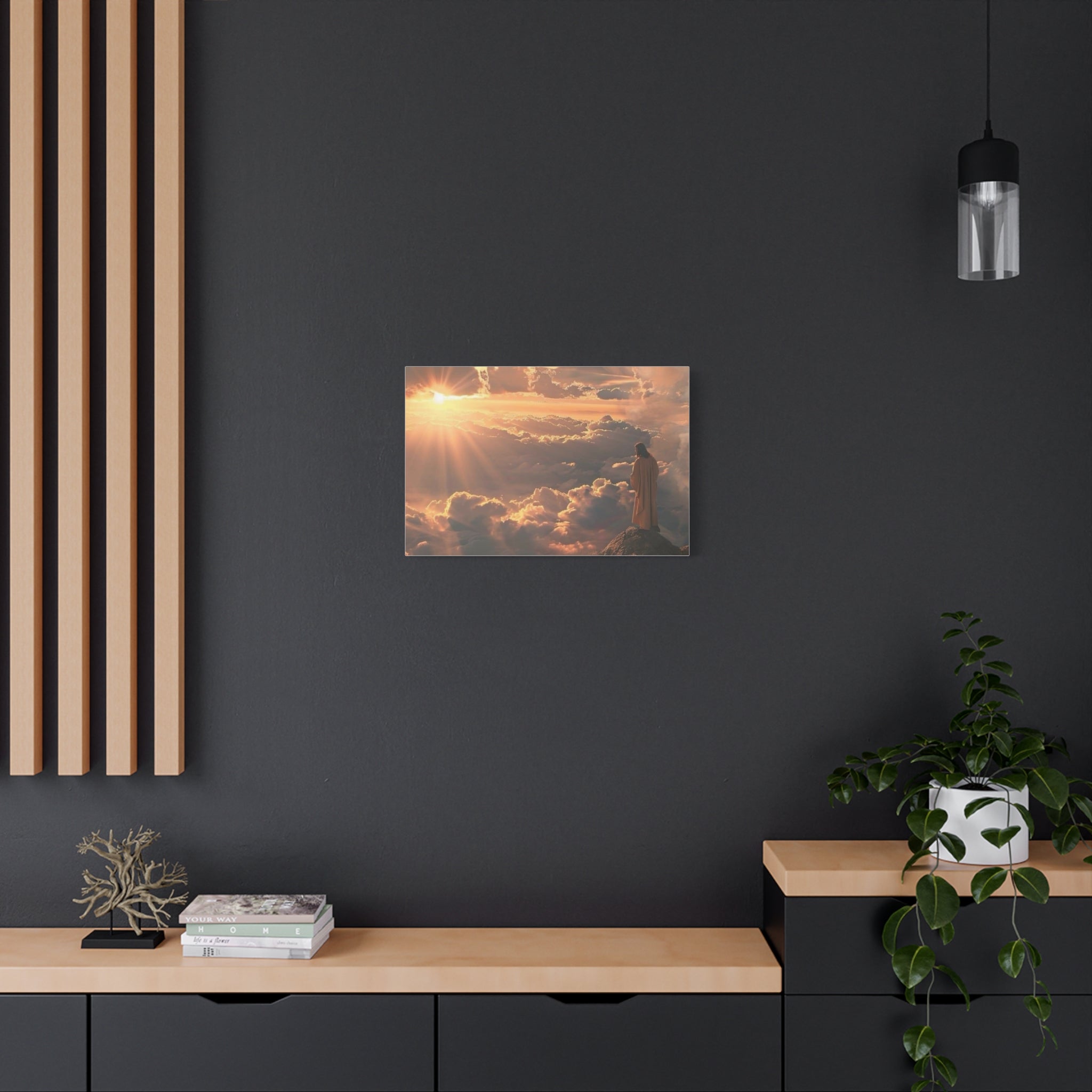 Canvas Sunrise Over Clouds Jesus