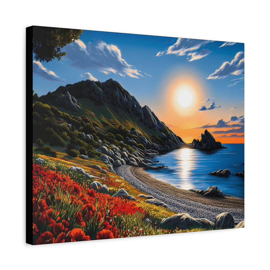 Sunset Coastal Canvas Print