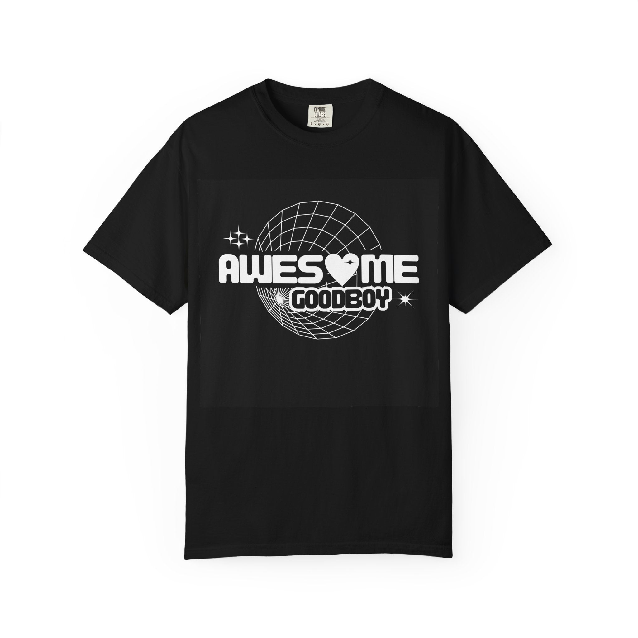 Awesome Goodboy heart logo T-Shirt | Retro grid space design