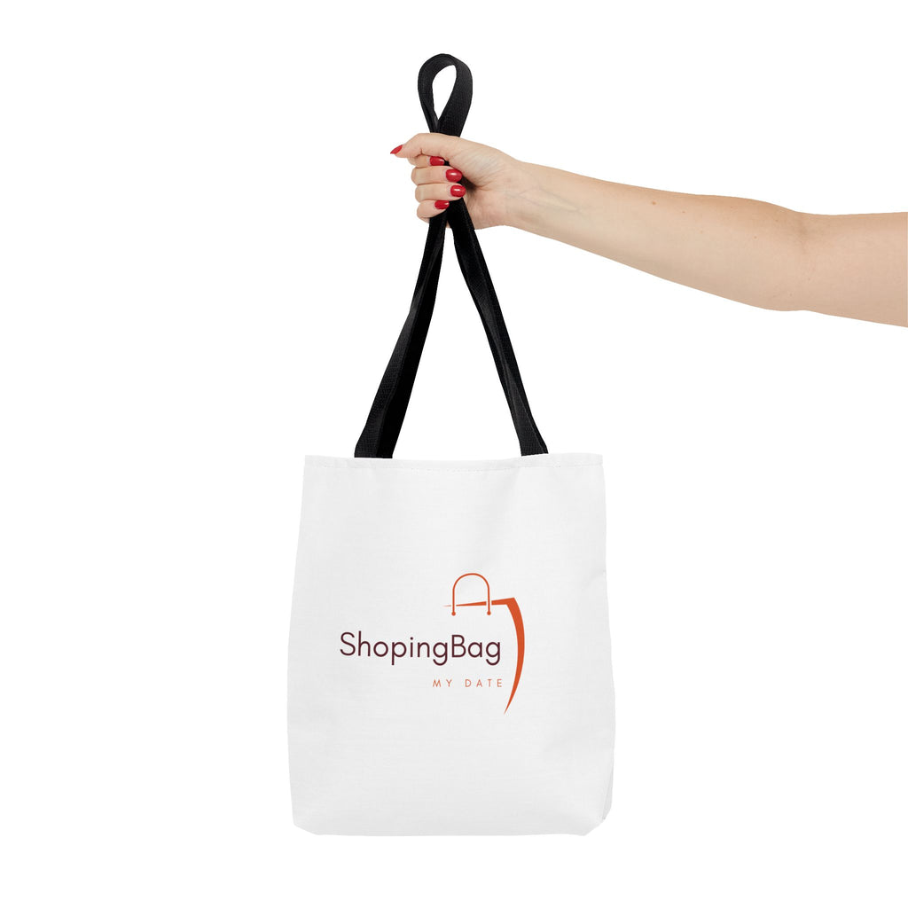 ShoppingBag Logo Tote Bag | Branded AOP Tote, Minimalist Shopping Design