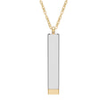 Hidden Message Sliding Blank Bar Necklace (Engraving)