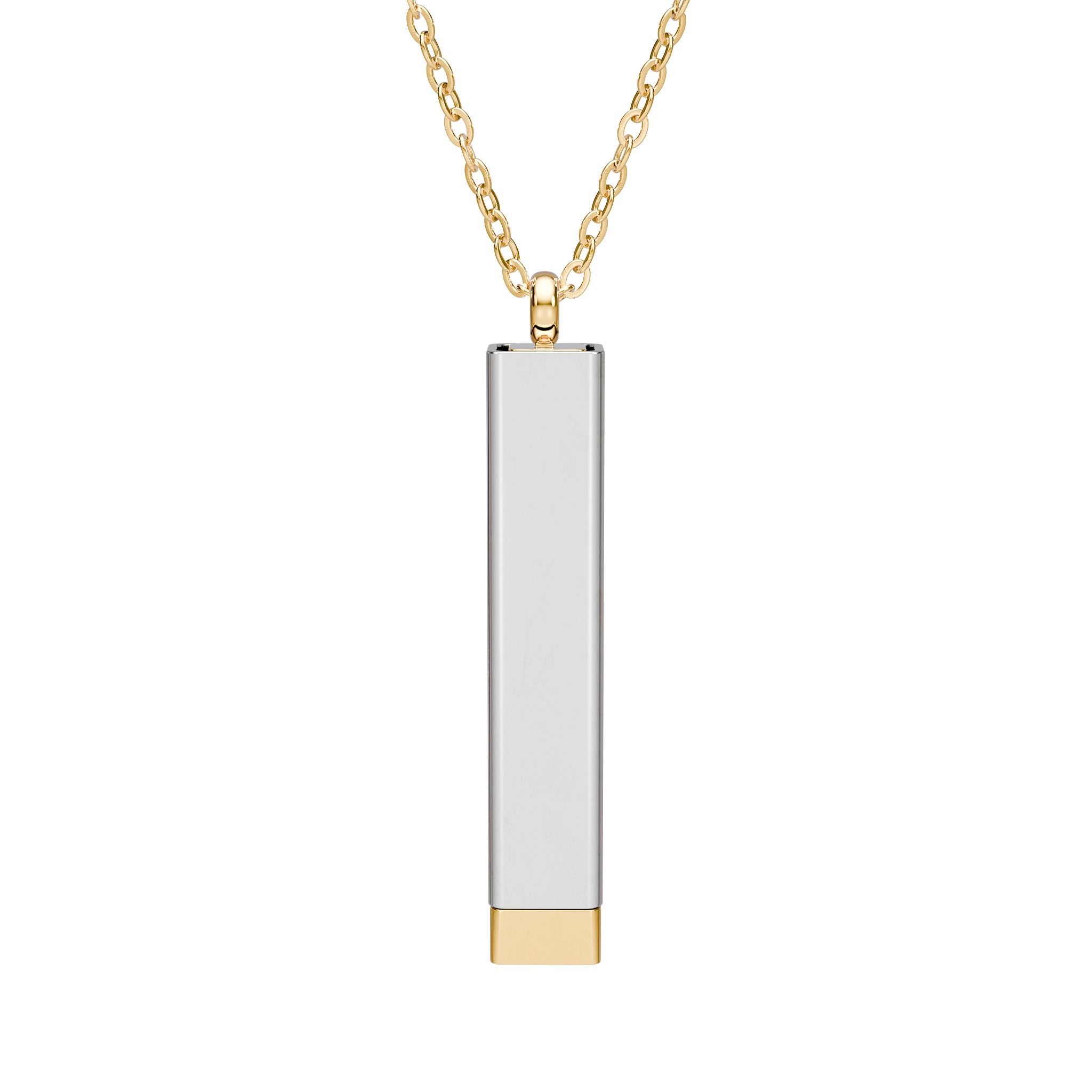 Hidden Message Sliding Blank Bar Necklace (Engraving)