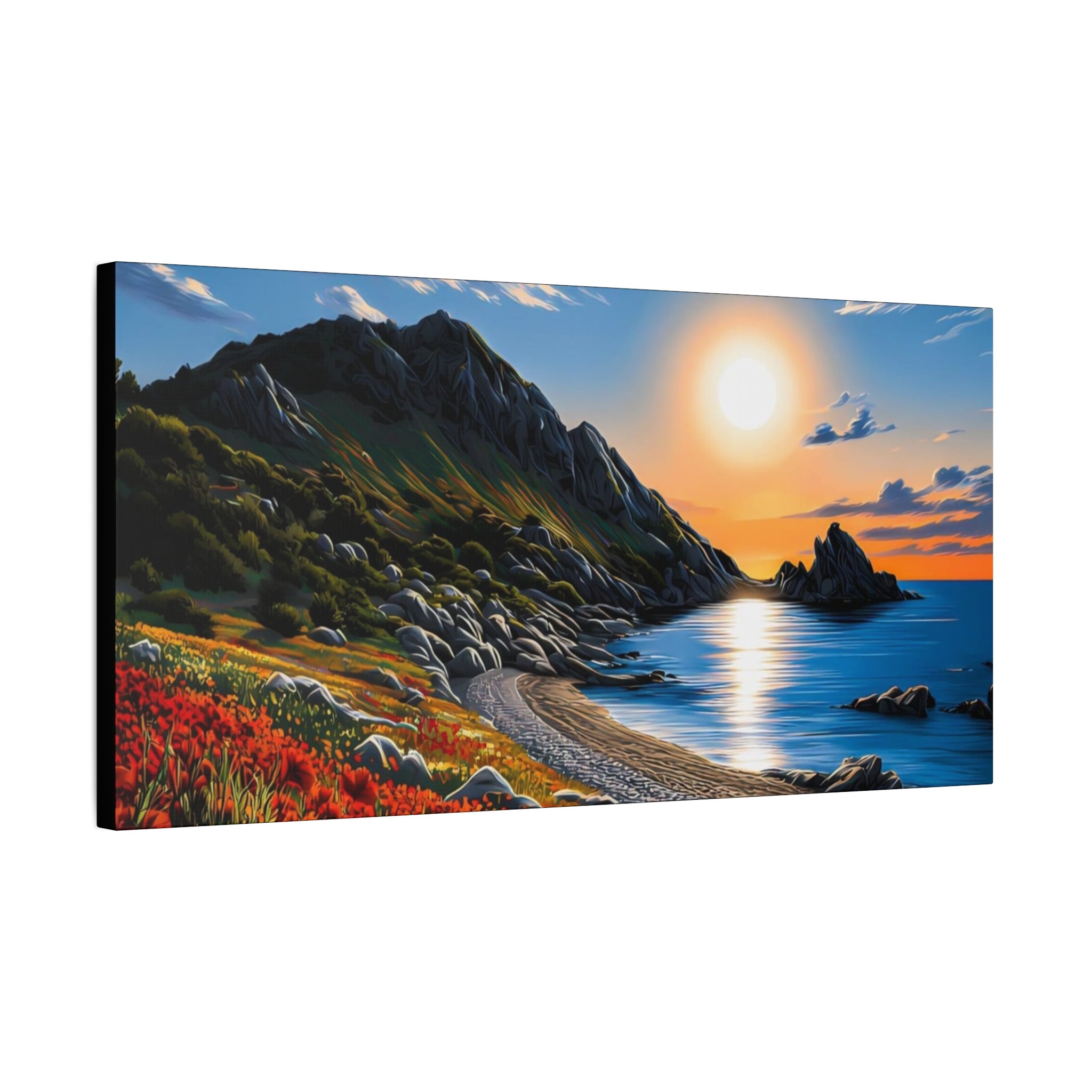 Sunset Coastal Canvas Print