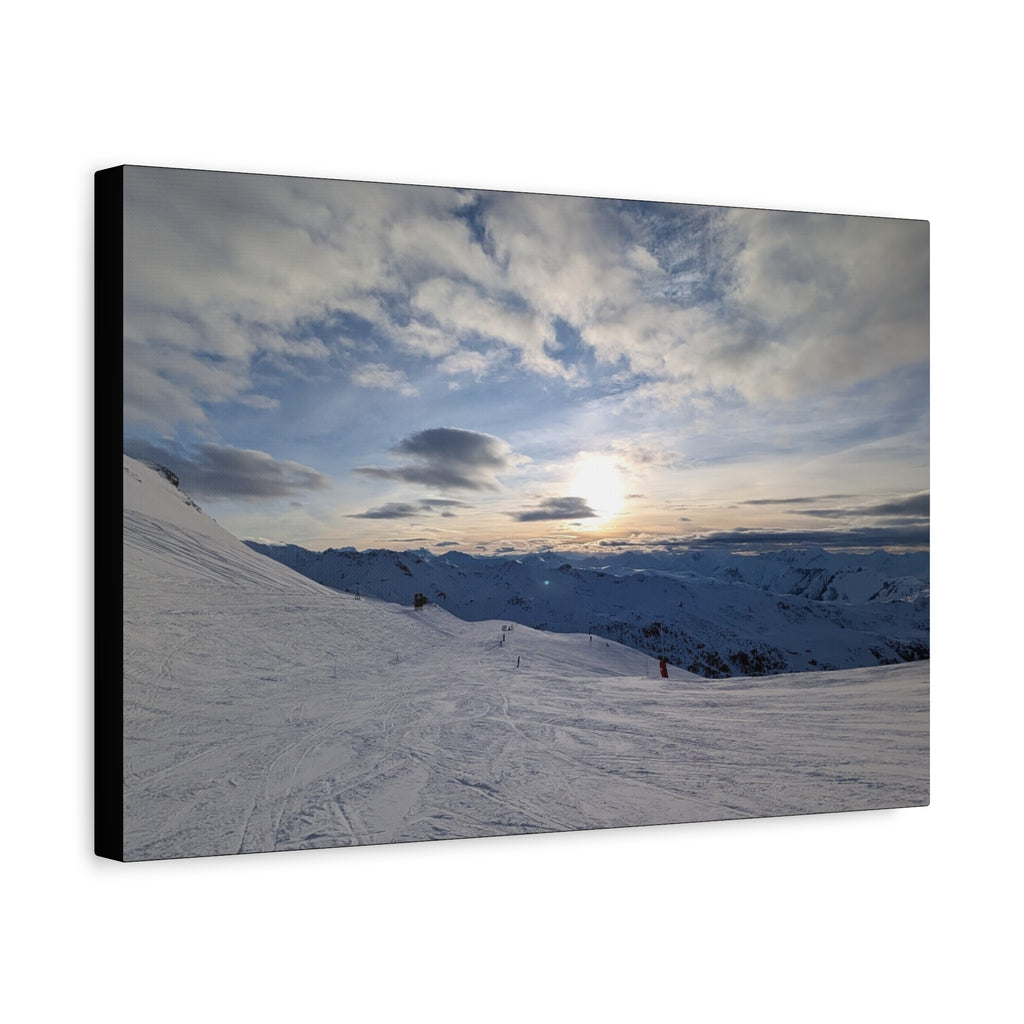 Canvas Snowy Mountain Sunset Matte