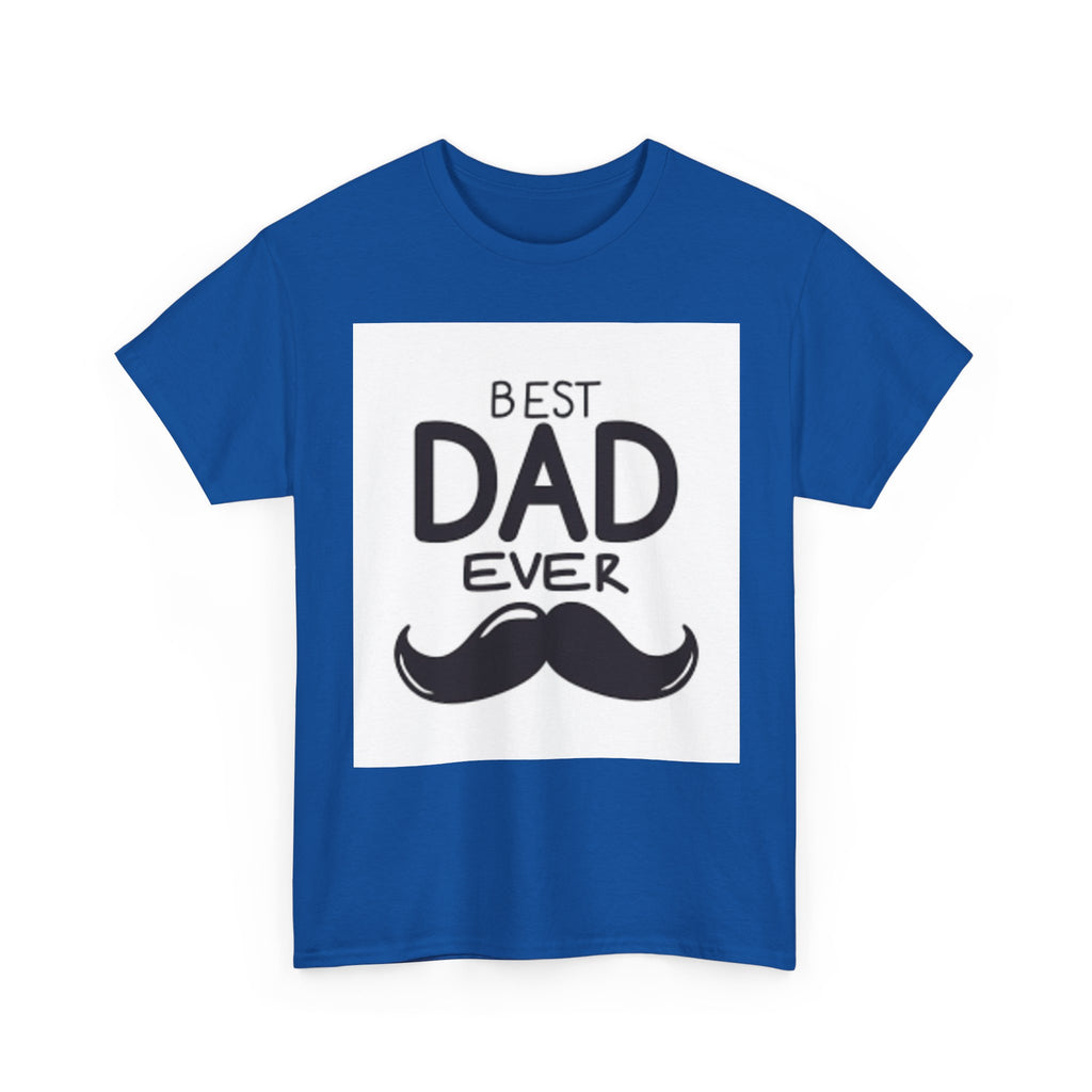 Best Dad Ever mustache T-Shirt | Father's Day, Dad typography tee