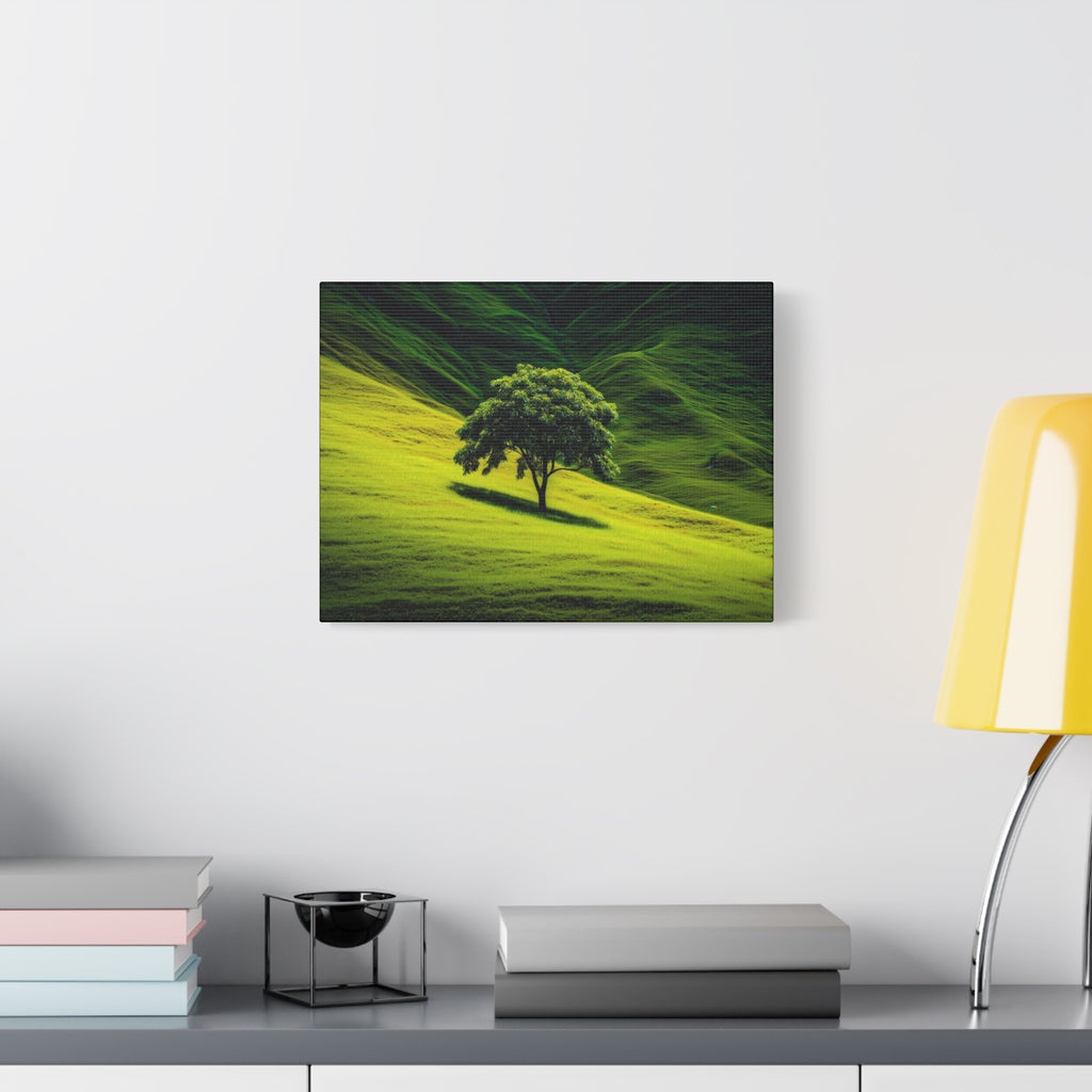 Canvas Lone Tree Landscape  | Matte Stretched Wall Art
