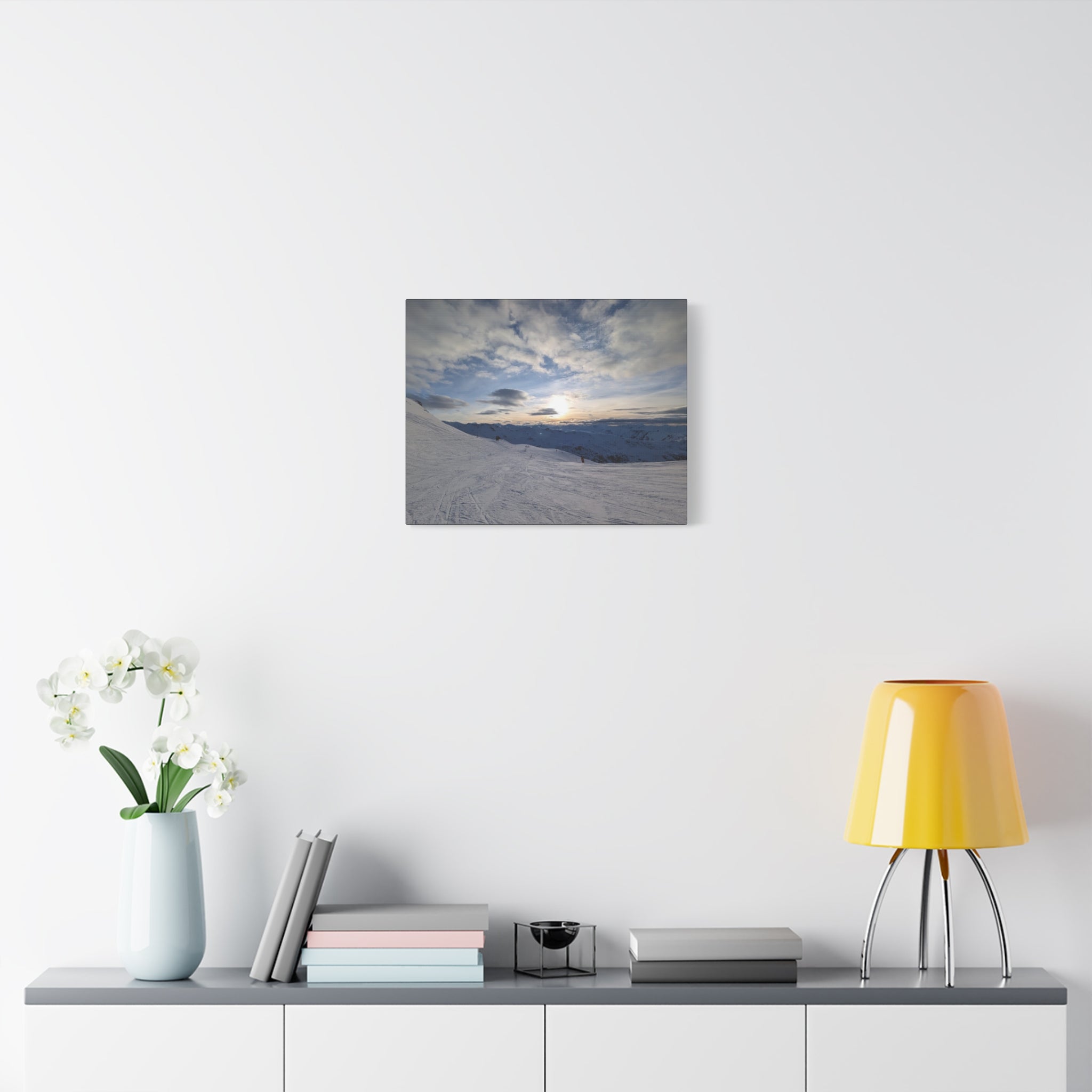 Canvas Snowy Mountain Sunset Matte