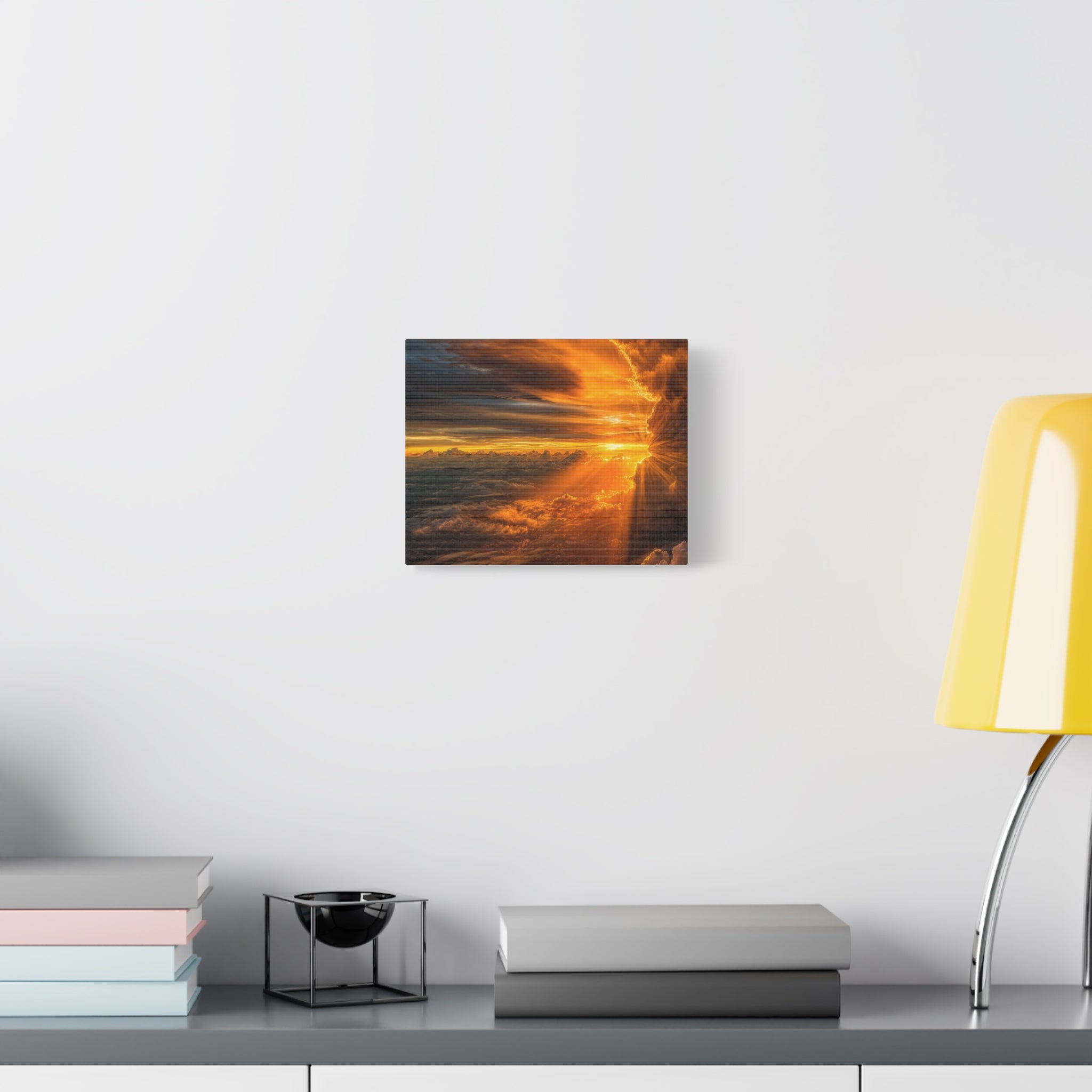 Canvas Golden Sunset Clouds   | Matte Stretched Wall Art
