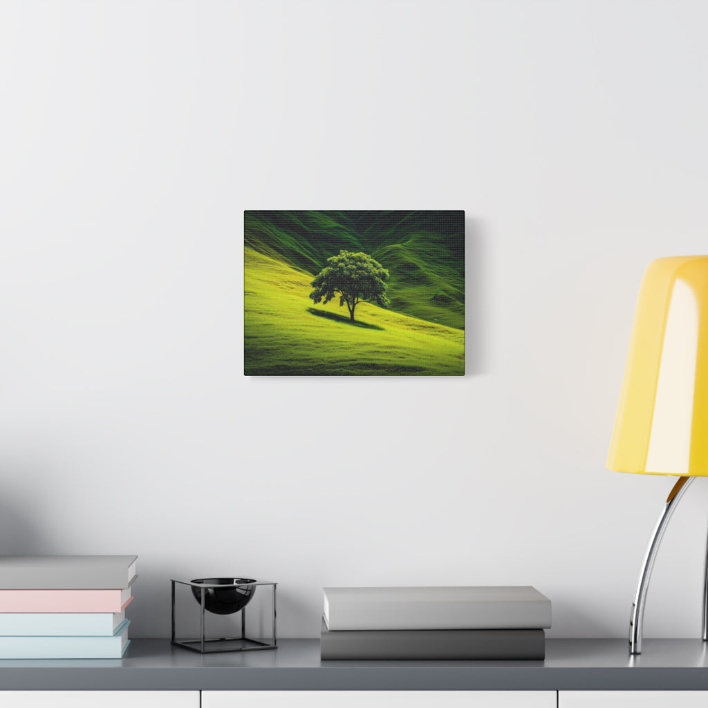 Canvas Lone Tree Landscape  | Matte Stretched Wall Art