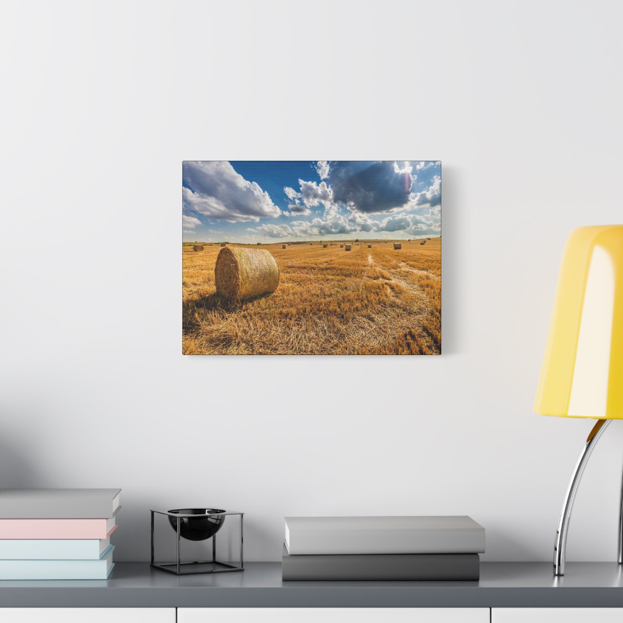 Canvas Hay Bale Field
