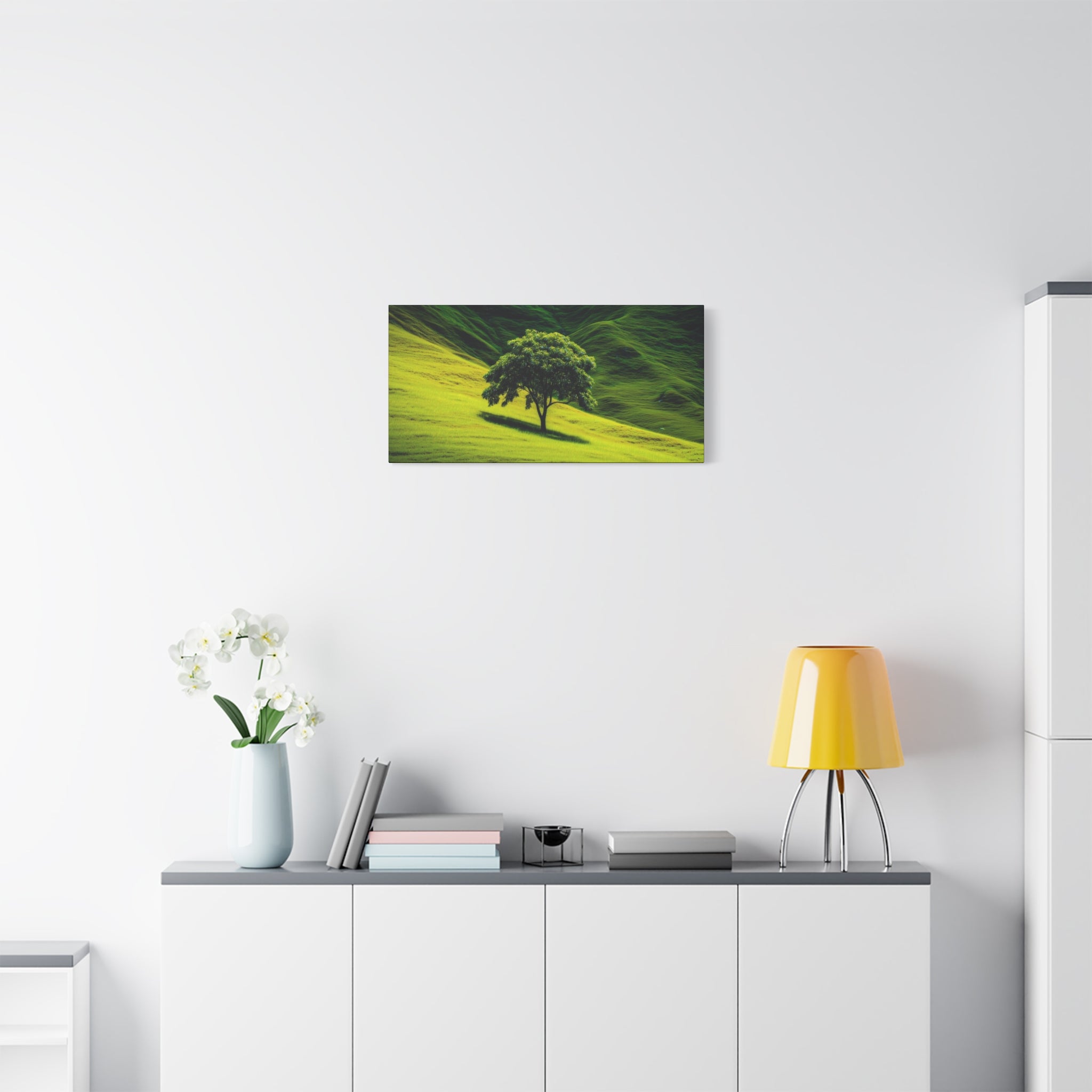 Canvas Lone Tree Landscape  | Matte Stretched Wall Art