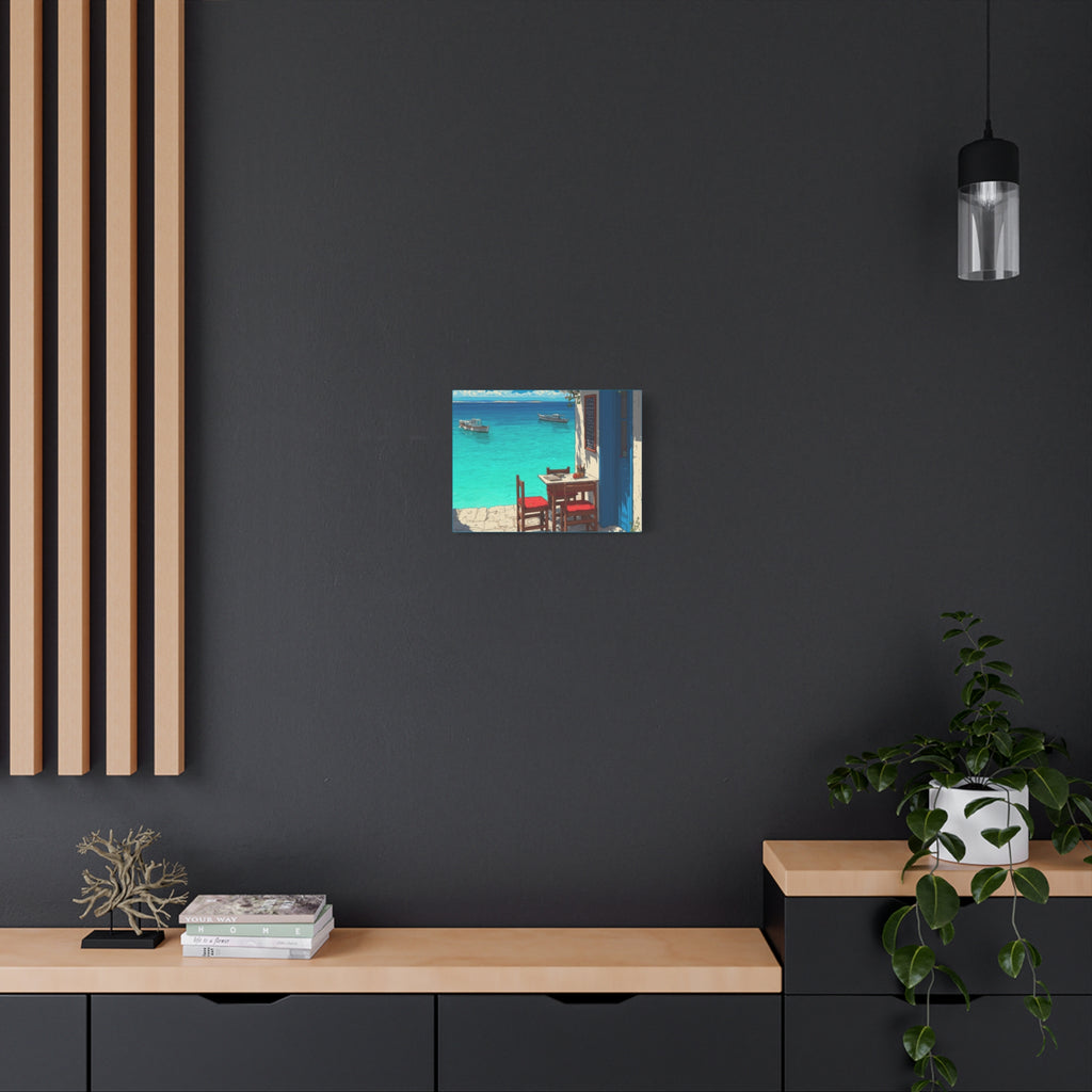Mediterranean Seaside Cafe  Canvas