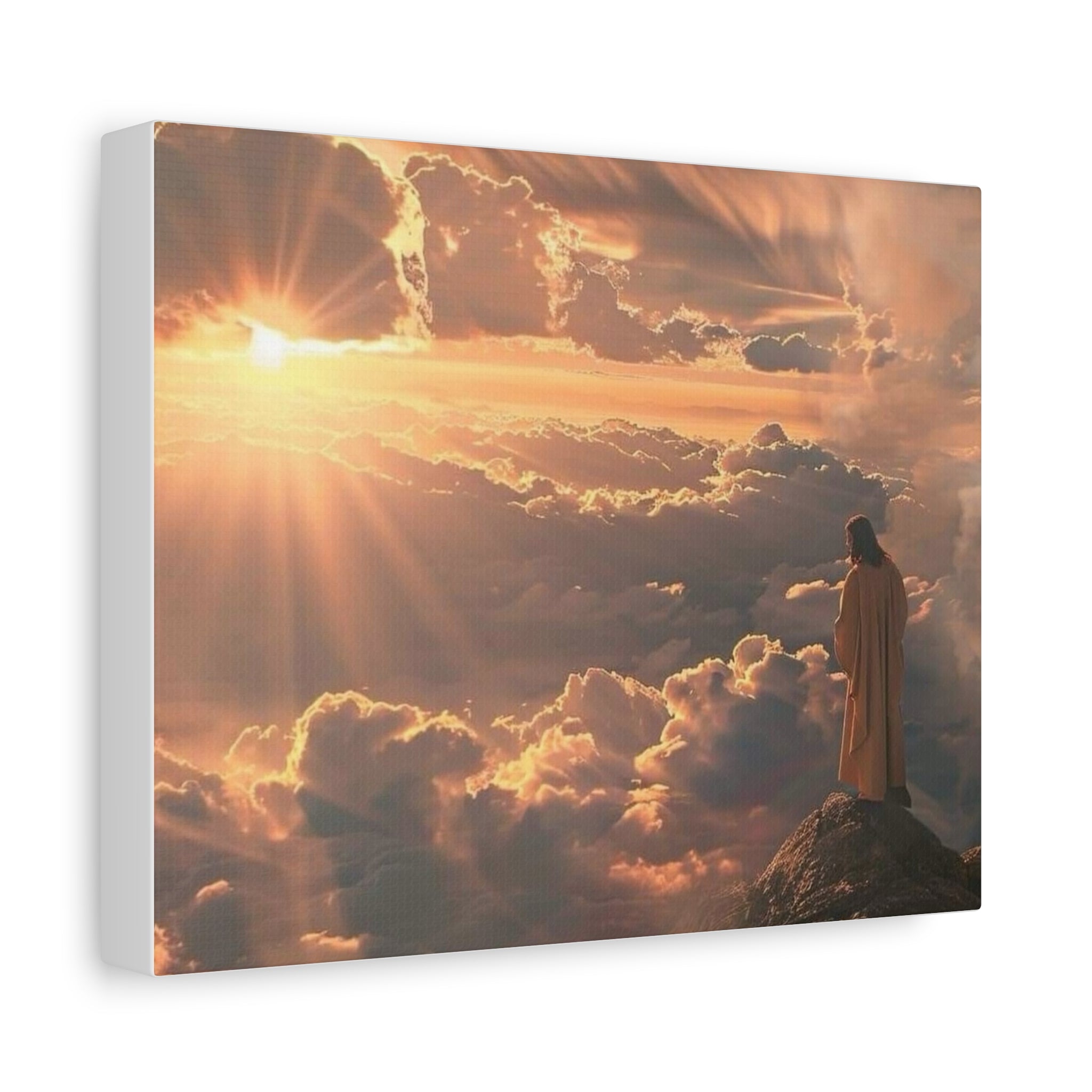Canvas Sunrise Over Clouds Jesus